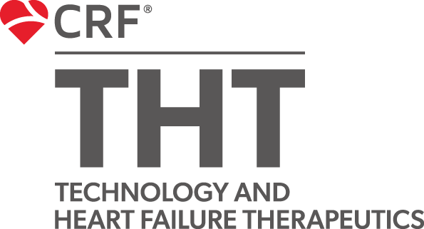 Logo of the THT Conference 2025 in Boston, featuring the event's name and stylized heart graphic. Below the logo, text displays the conference dates, February 11-13, 2025, and location details. The background is clean and professional with a medical and scientific theme, emphasizing the focus on cardiovascular research and therapy advancements